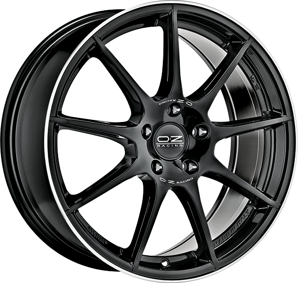 OZ Racing VELOCE GT Gloss Black+Diamond Lip+Silver Lettering