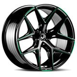 Barracuda RAZZER Mattblack Gefräst Green Flashcolor