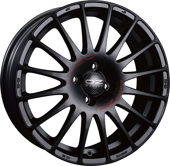 OZ Racing SUPERTURISMO GT Matt Black Red Lettering