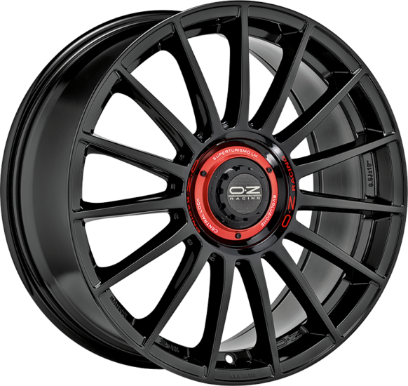 OZ Racing SUPERTURISMO EVOLUZIONE Gloss Black + Red Lettering