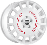 OZ Racing RALLY RACING White Red Lettering
