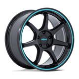 Rotiform BPU Gloss Black Teal Stripe