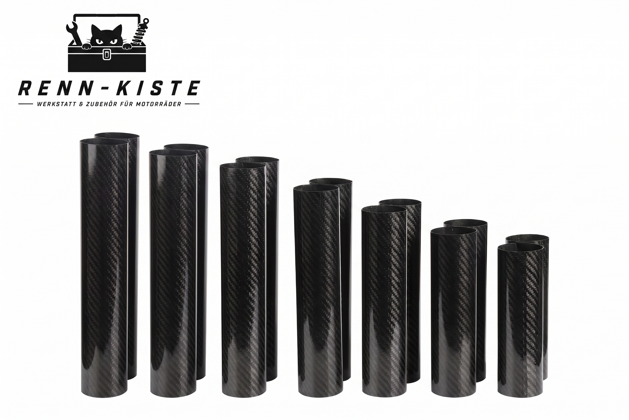 Mottorrad Gabelabdeckung 100% Carbon (Glossy)
